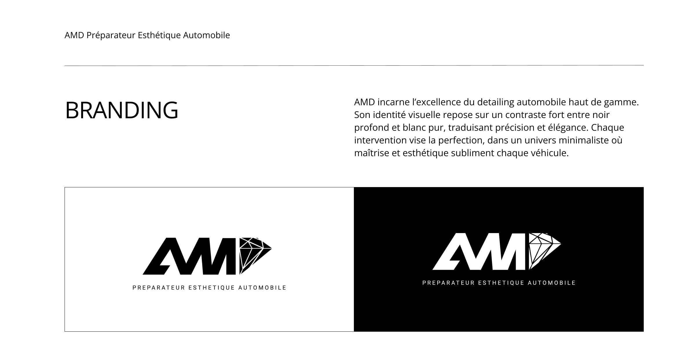 Centre AMD Brand Site, automotive detailing, Design process